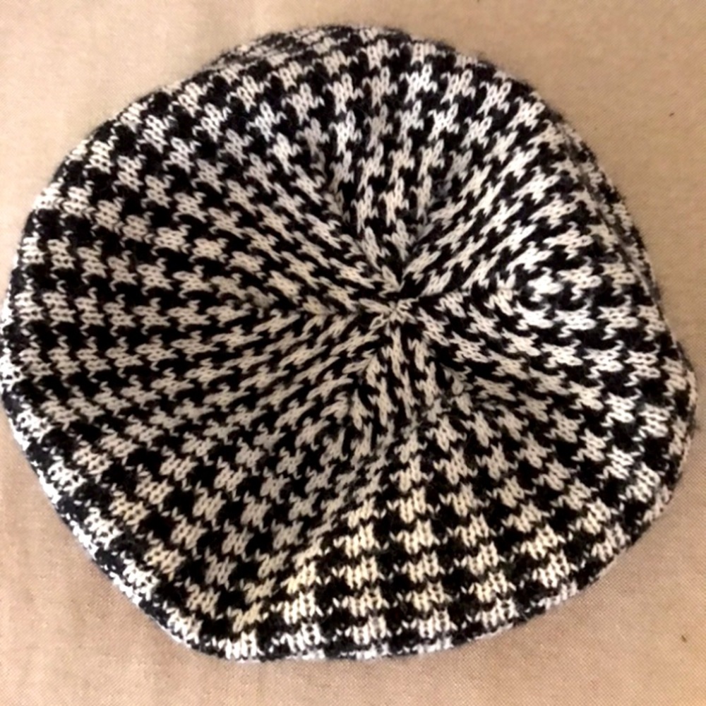 Houndstooth Beret Hat VINTAGE